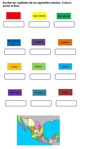 Estados y capitales de México 1