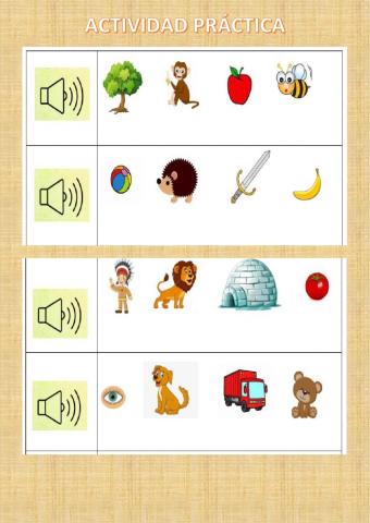 Utilización de sonidos y figuras