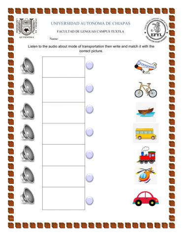 Modes of transportation