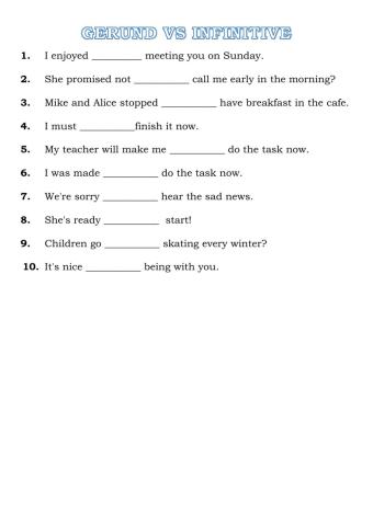 Gerund vs infinitive