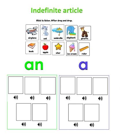 Indefinite article