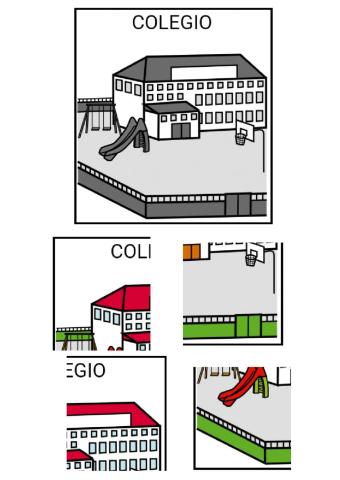 Puzzle pictograma colegio(4p)