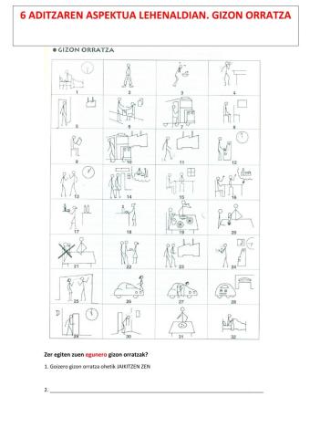 6 aditzaren aspektua lehenaldian. gizon orratza