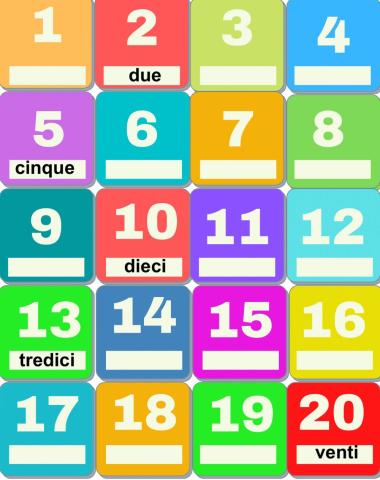Numeri da 1 a 20
