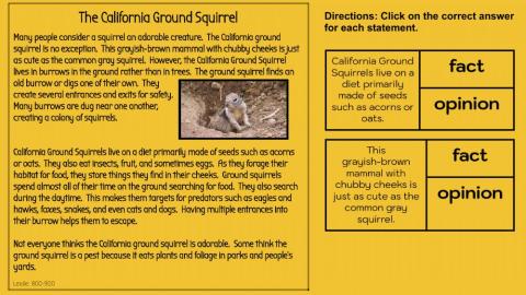 Fact and Opinion Clip it Set 1