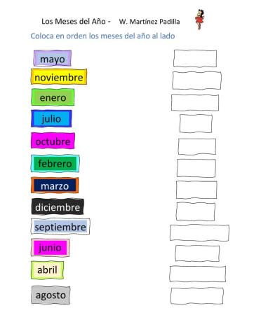 Los meses del ano