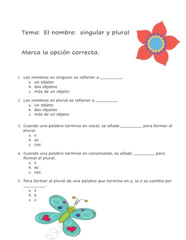 Nombre: Singular y Plural