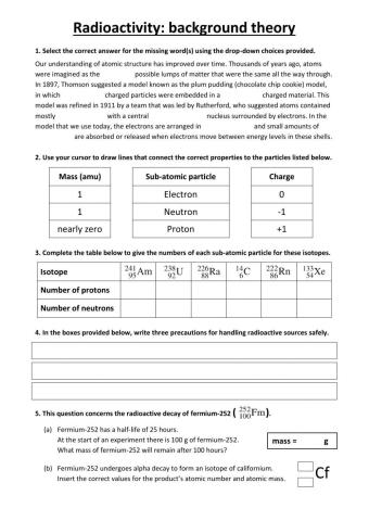 Radioactivity basics