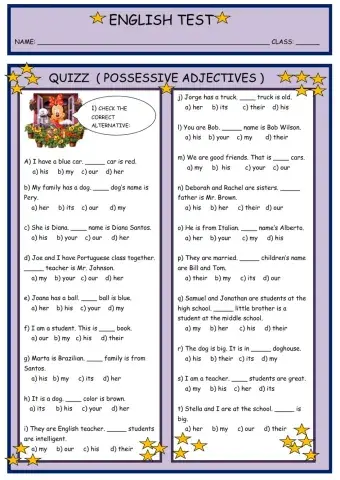 Possessive Adjectives
