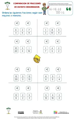 Ordenar fracciones - 02