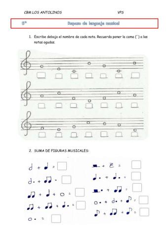 5º Lenguaje musical
