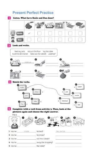 Present Perfect with chores