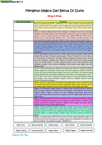 Negara dan Benua By Citra Dewy