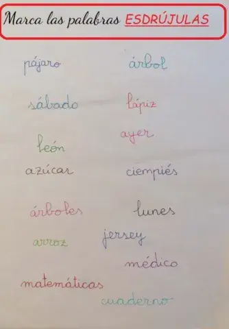 Palabras esdrújulas