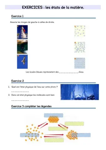 Exercice : états de la matière