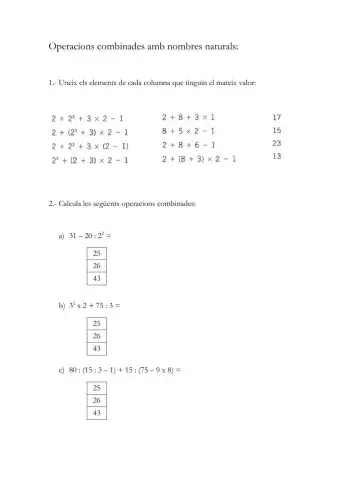 Operacions combinades amb naturals
