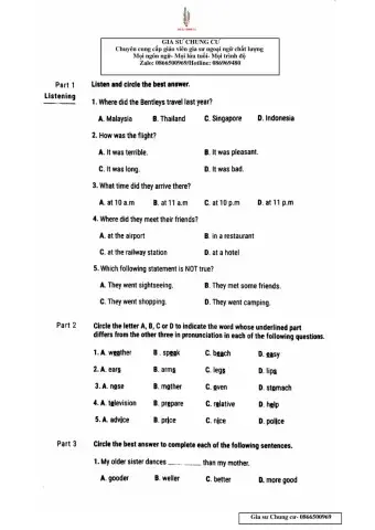 Lớp 6- Kiểm tra cuối kỳ 1