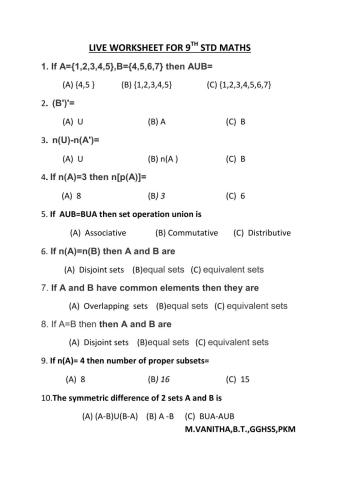 9th Maths..Set Language