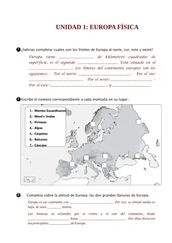 Test : Europa Física