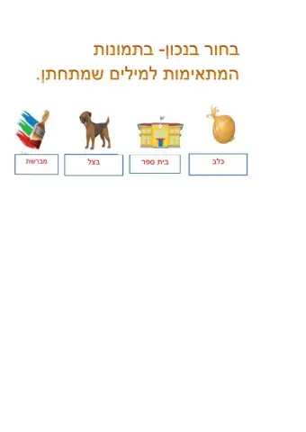 בחור בנכון- בתמונות המתאימות למילים שמתחתן.