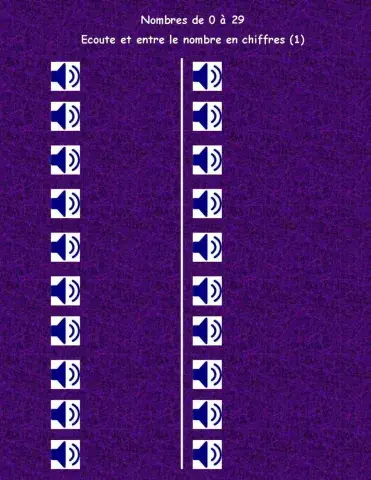 Nombres 0-29 - L - Ecoute et entre le nombres (1)