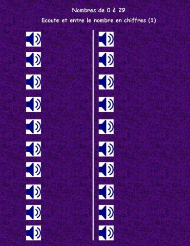 Nombres 0-29 - L - Ecoute et entre le nombres (1)