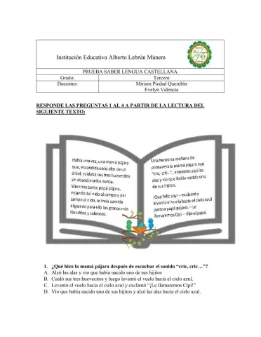 Prueba saber español