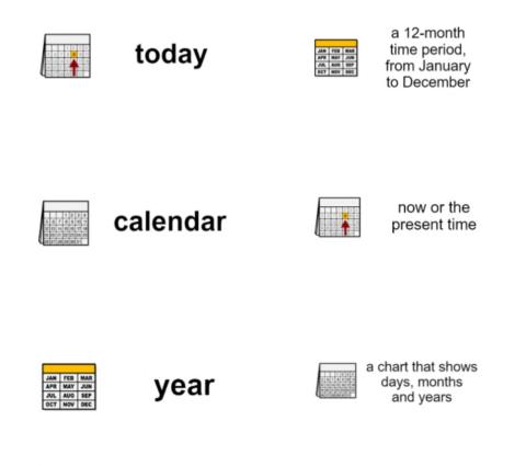 Calendar vocab 1