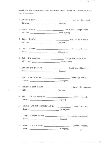 Complete the sentences