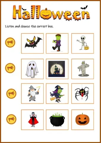 Halloween vocabulary