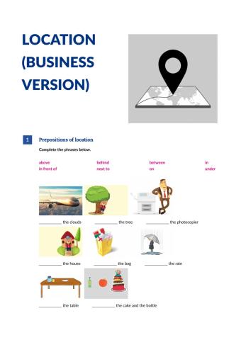 Prepositions of PLACE - A1-A2