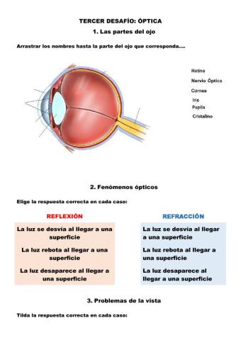 OPTICA: el ojo y la visión
