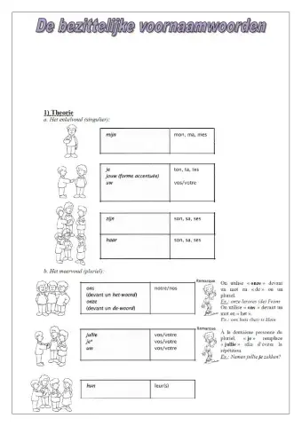 Gr bezittelijke voornaamwoorden (2)