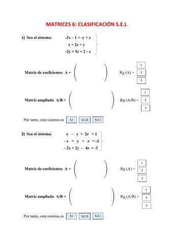 Clasificación SEL
