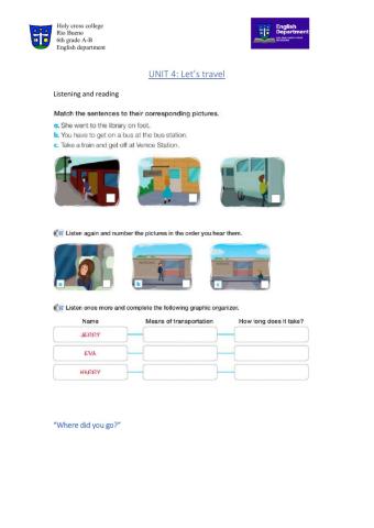 Reading and listening unit 4 6to