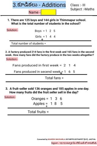 3rd-MATHS-WS-3-8E-BY MAHESH MACHARLA