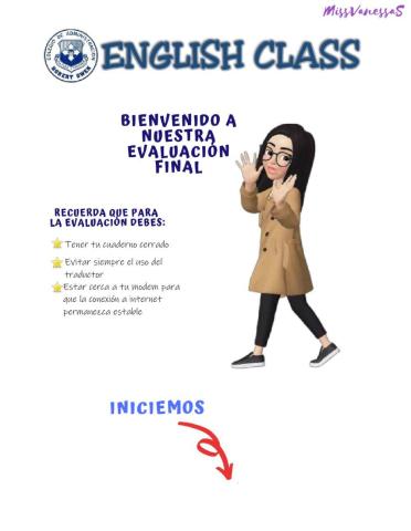Evaluación inglés tercero