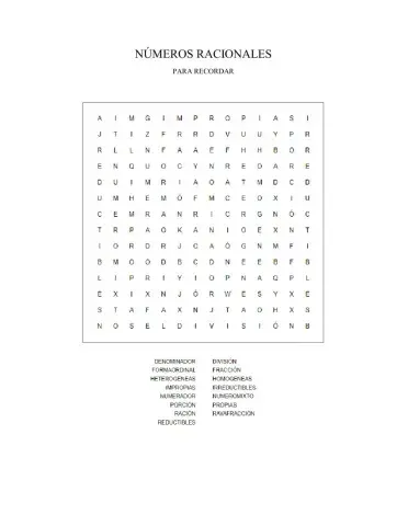 Números racionales. Introducción