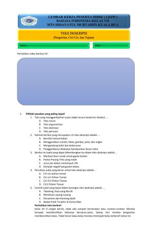 Teks Deskripsi