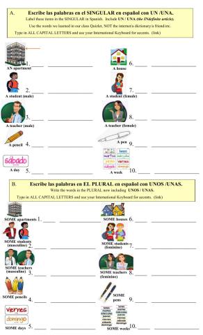 Escribir Singular y Plural - -2