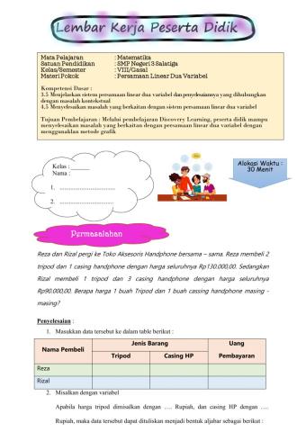 LKPD SPLDV Grafik