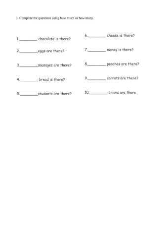 Countable and uncountable nouns