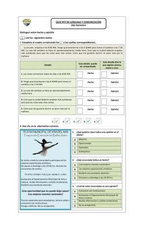 Distinguir hechos y detalles