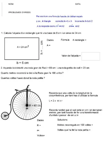 Problemes per treballar les àrees del polígons