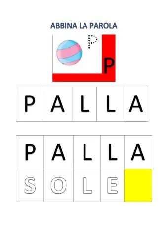 Abbina le lettere uguali