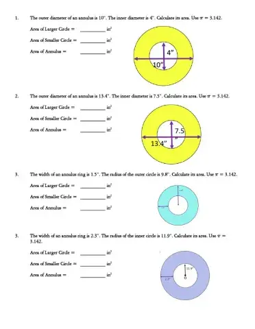 Calculating Area of Annuulus