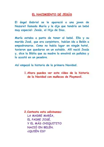 El nacimiento de Jesús