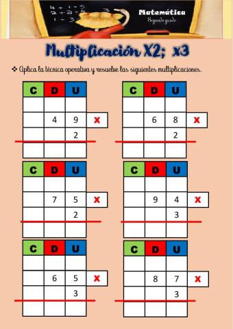 Multiplicación X2- X3