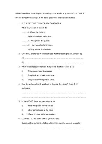 Welcme to the robot hotel