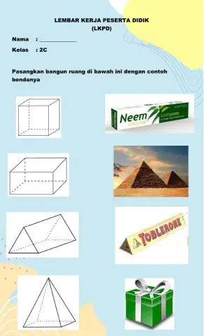 Contoh Benda bangun Ruang